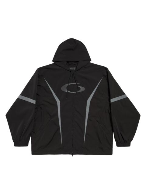 BALENCIAGA Men's Loop Sports Icon Large Tracksuit Jacket - Black Grey