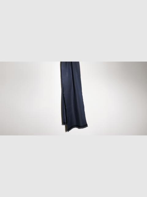 GUCCI Gucci pinstripe wool silk scarf