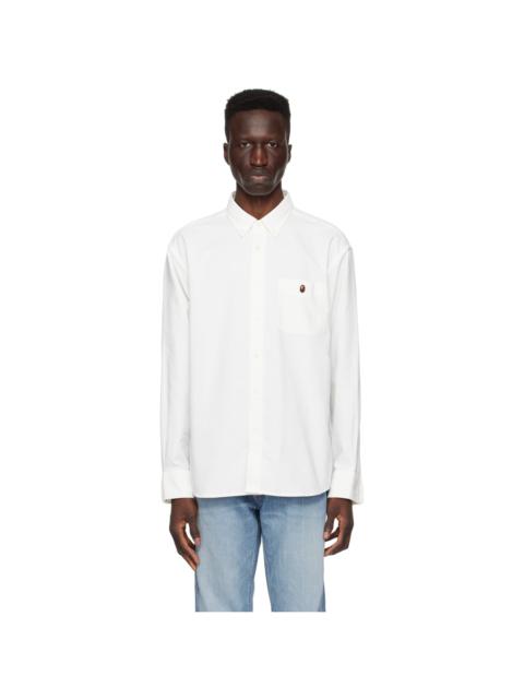 A BATHING APE® White One Point Shirt