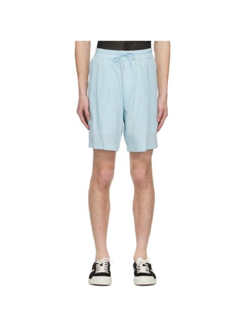 TOM FORD Blue Pleated Shorts