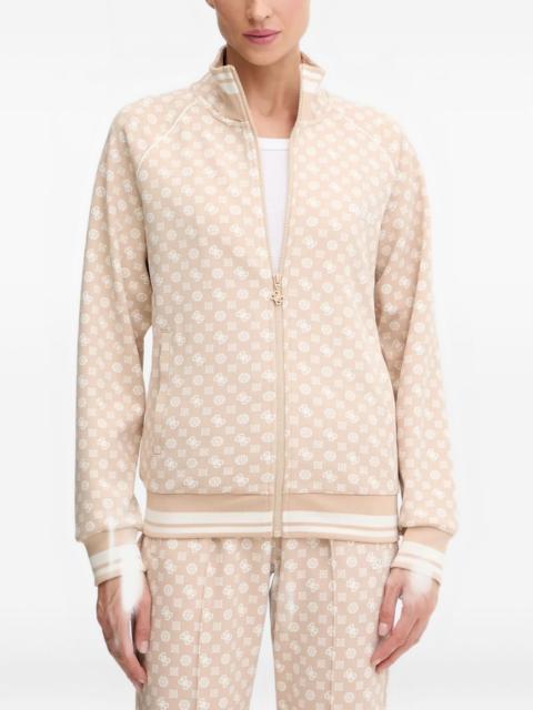 GUESS USA zip-up patterned sweatshirt