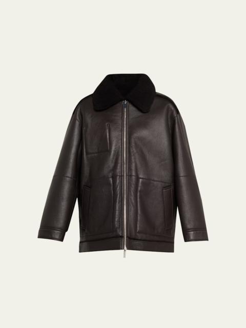 Theory Reversible Shearling Cocoon Coat