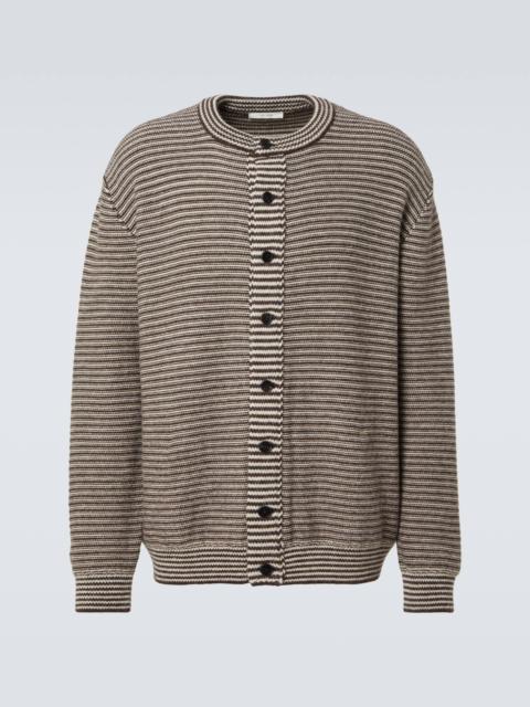 The Row Doyle striped alpaca cardigan