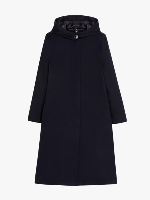 INNES NAVY STORM SYSTEM WOOL HOODED COAT