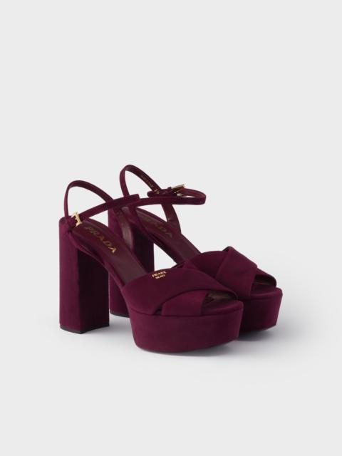 Prada Suede platform sandals