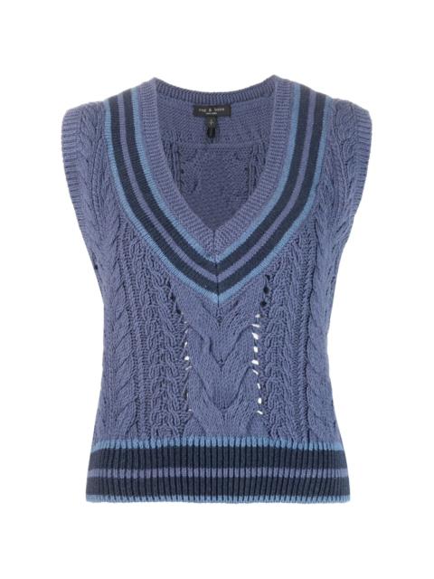 rag & bone cable-knit vest top
