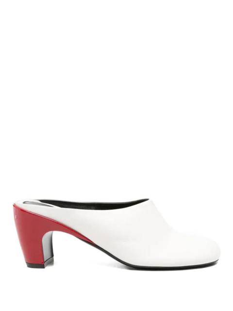 Dries Van Noten LEATHER MULE WITH CONTRAST HEEL