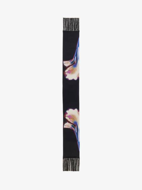 Alexander McQueen Women's Solar Floral Opera Scarf in Black/pink