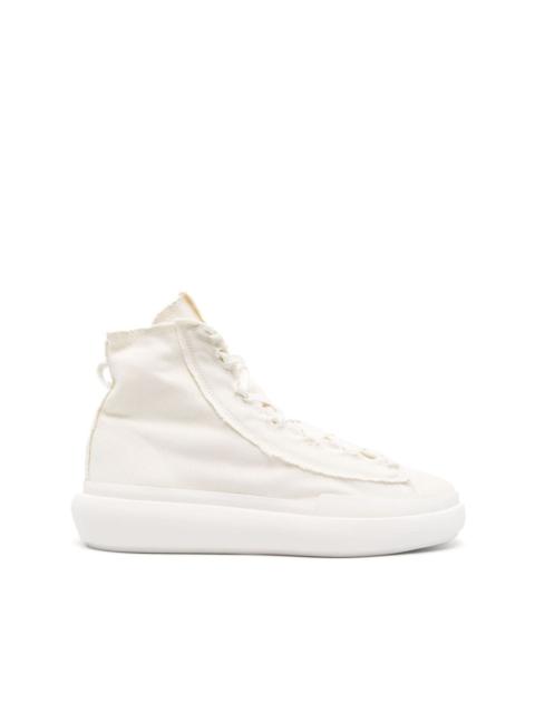 Y-3 Nizza distressed high-top sneakers