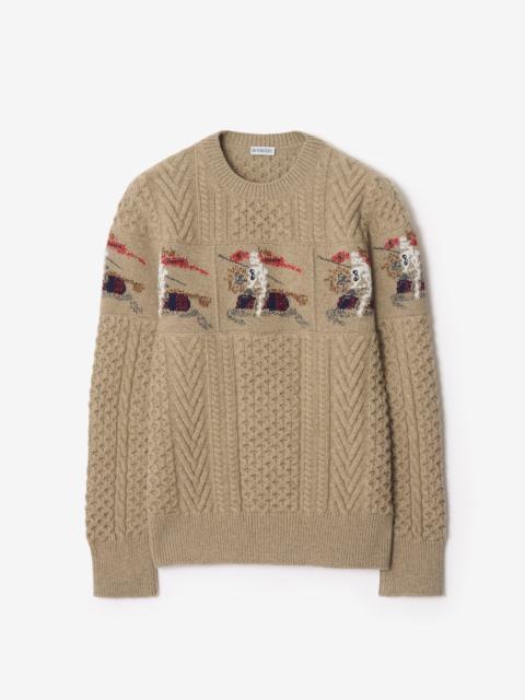 Burberry EKD Aran Knit Wool Sweater
