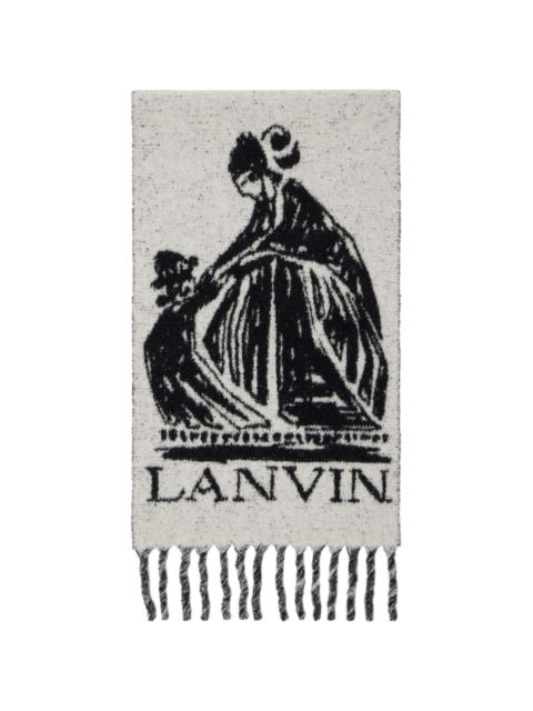 Lanvin Black & Gray Mother & Daughter Wool Scarf
