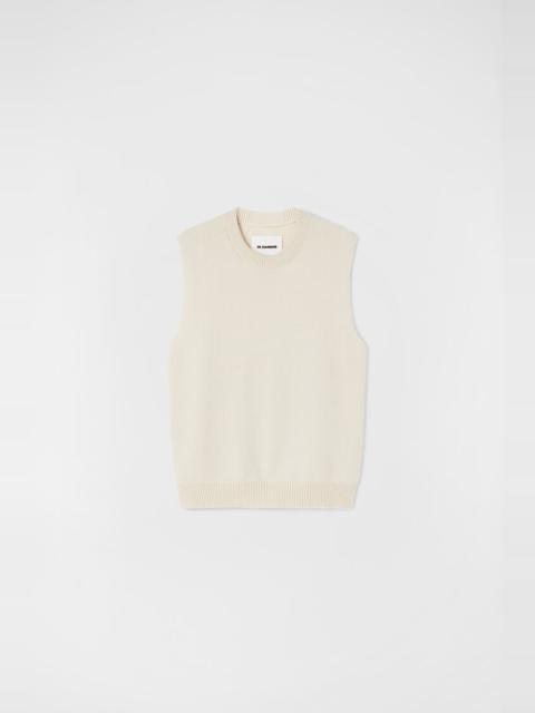 Jil Sander Sleeveless Cropped Vest - Grey