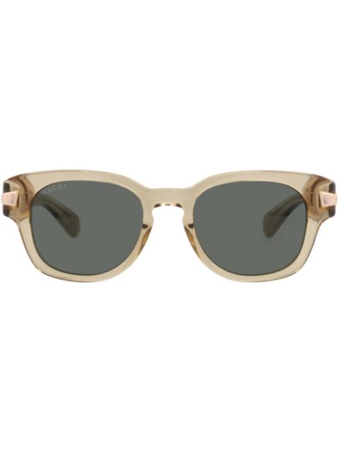 GUCCI Gucci Round-Frame Recycled Acetate Sunglasses Brown Brown Grey (GG1518S-30014796-004)