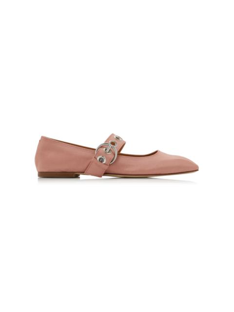 Aeyde Uma Twill Mary Jane Flats pink
