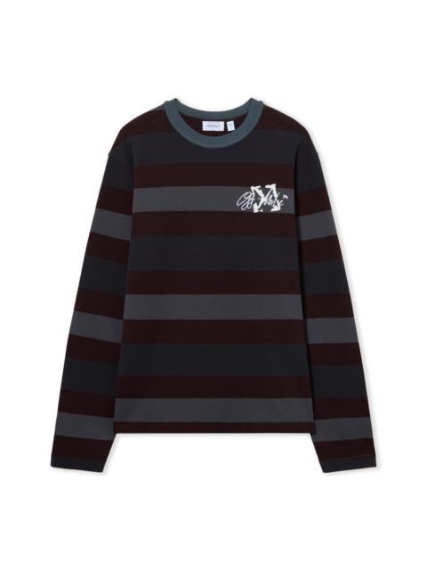 Off-White Stroke Striped Long Sleeve T-Shirt