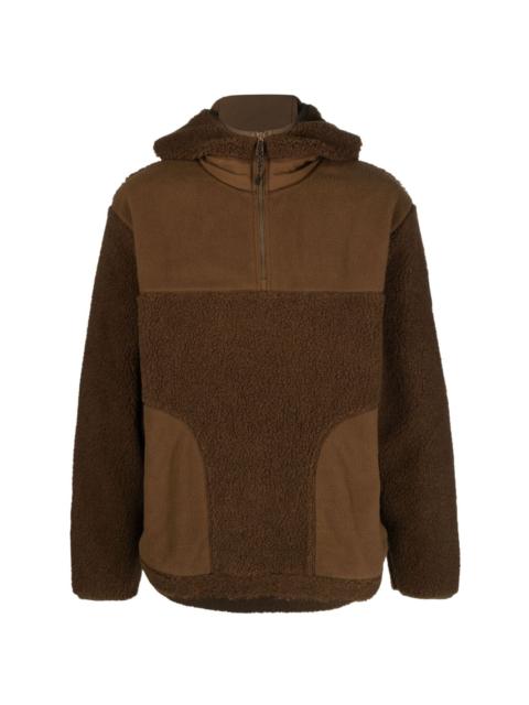 logo-patch fleece hoodie