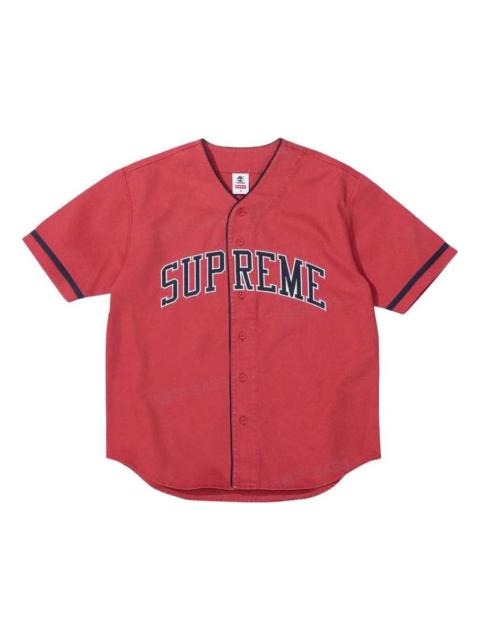 Supreme Supreme x Timberland Baseball Jersey 'Red Black' SUP-SS23-162
