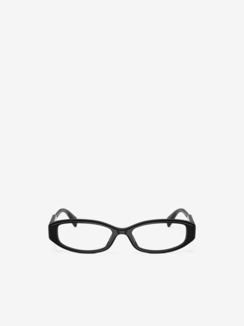 Miu Miu logo-plaque oval-frame glasses