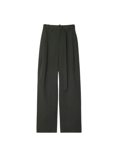 gabardine straight-leg trousers