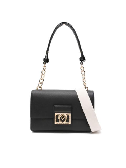 Moschino logo-plaque chain-link shoulder bag