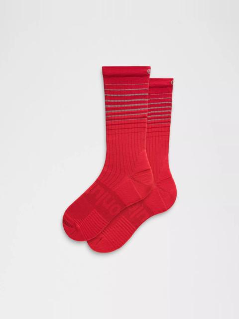 lululemon Unisex Power Stride Crew Socks *Reflective Grid