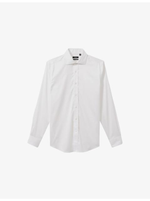 REISS Bishopsgate Long-Sleeved Cotton-Blend Shirt
