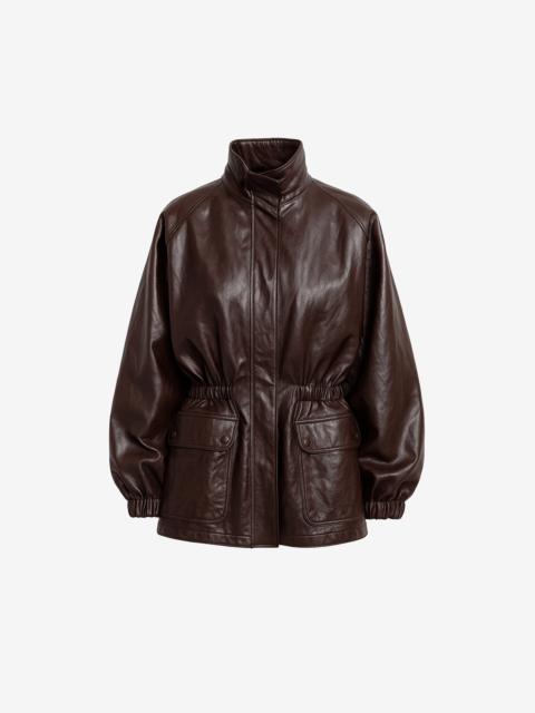 The Frankie Shop Lommel Faux Leather Jacket - Brown