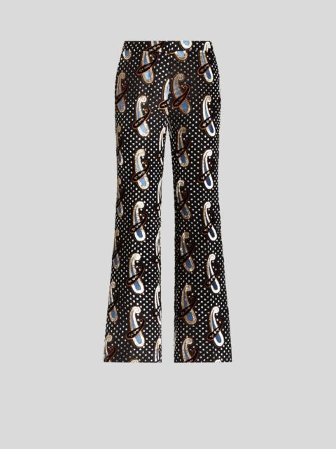 Etro FLARED JACQUARD TROUSERS