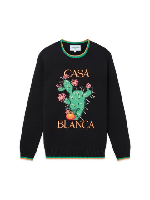CASABLANCA Cactus Et Orange Intarsia Sweater
