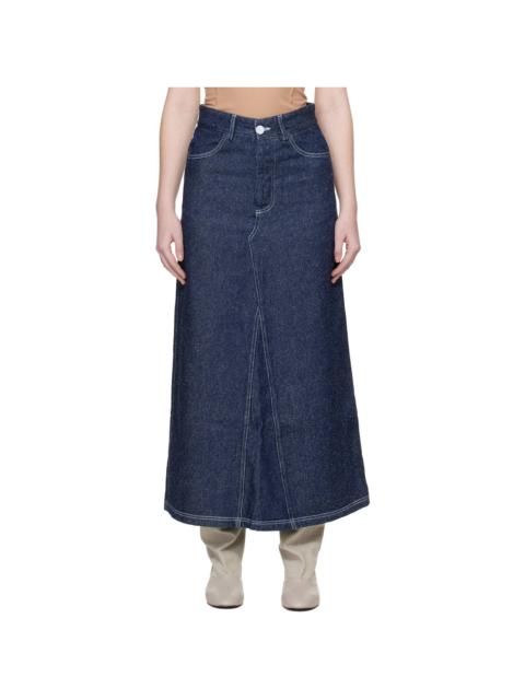 BASERANGE Blue Tajo Denim Maxi Skirt
