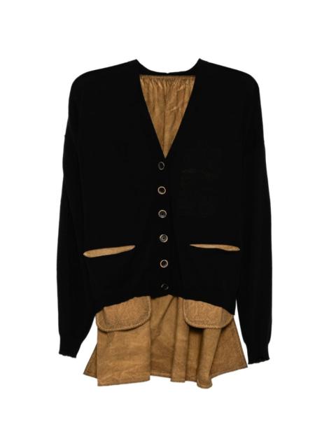 UMA WANG panelled crepe cardigan