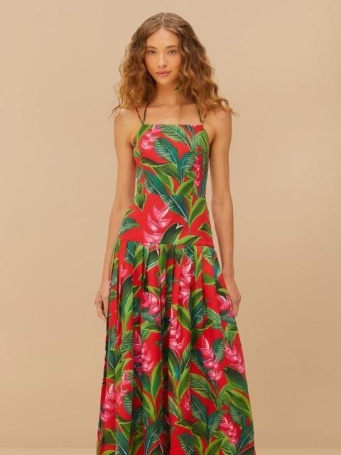 FARM RIO Red Dream Garden Lenzing™ Ecovero™ Euroflax™ Maxi Dress