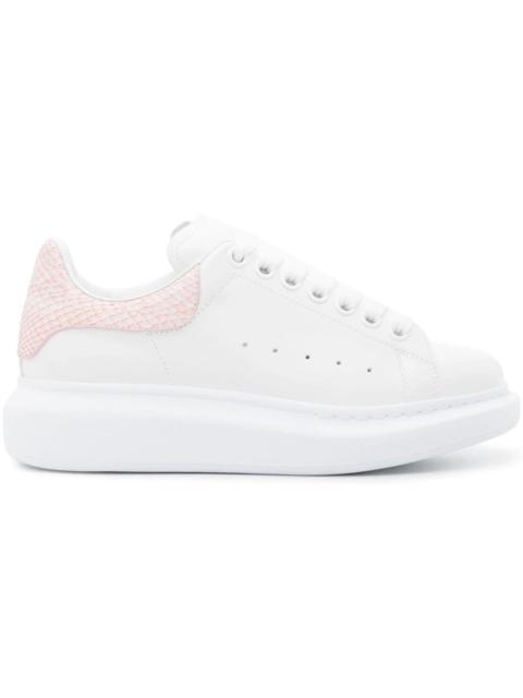 Alexander McQueen Alexander McQueen Oversized White Light Pink Snakeskin (Women's)