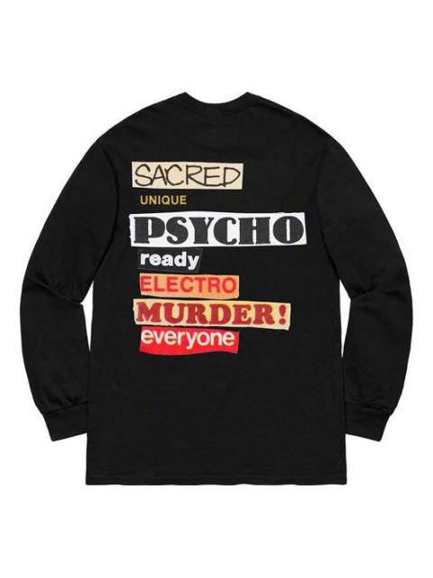 Supreme Supreme SS20 Week 1 Sacred Unique L/S Back Alphabet Long Sleeves Unisex Black SUP-SS20-332