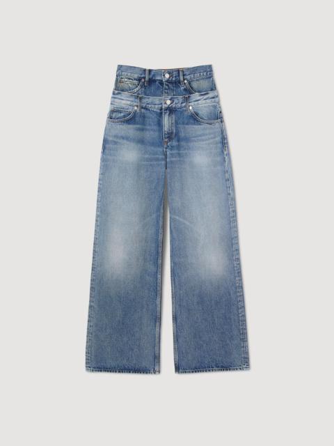 Sandro Double-belted jeans