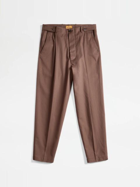 Tod's TROUSERS WITH DARTS - BROWN