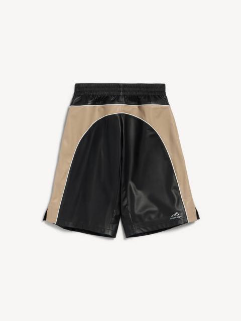 BALENCIAGA Women's Techwear Bermuda Shorts in Beige/black/white