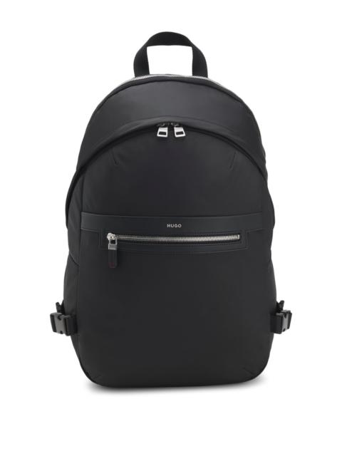 HUGO TWILL BACKPACK WITH METALLIC LOGO LETTERING