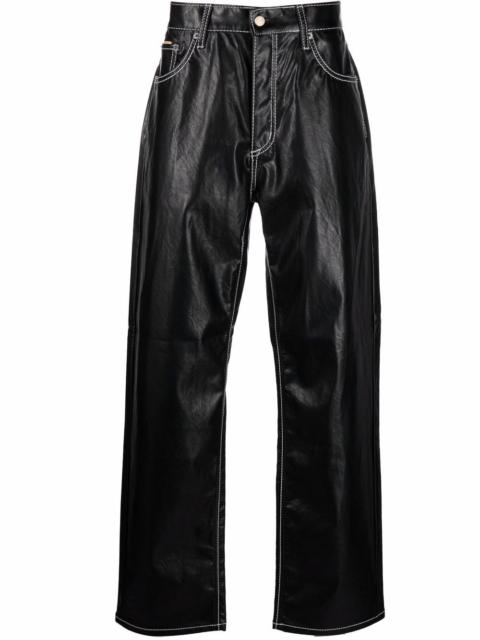 EYTYS faux-leather wide-leg trousers