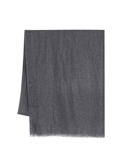 Brunello Cucinelli frayed-edge wraparound-style scarf