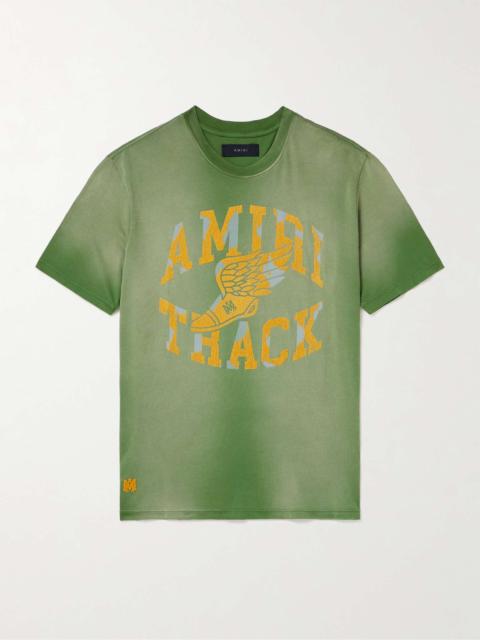 Track Logo-Flocked Cotton-Jersey T-Shirt