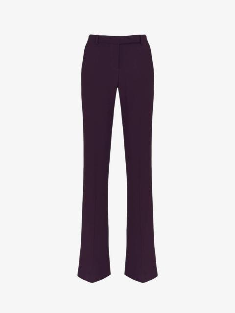 Alexander McQueen Women's Narrow Bootcut Trousers in Night Shade