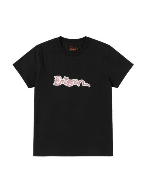EVISU Denim Patched Seagull Logo T-shirt