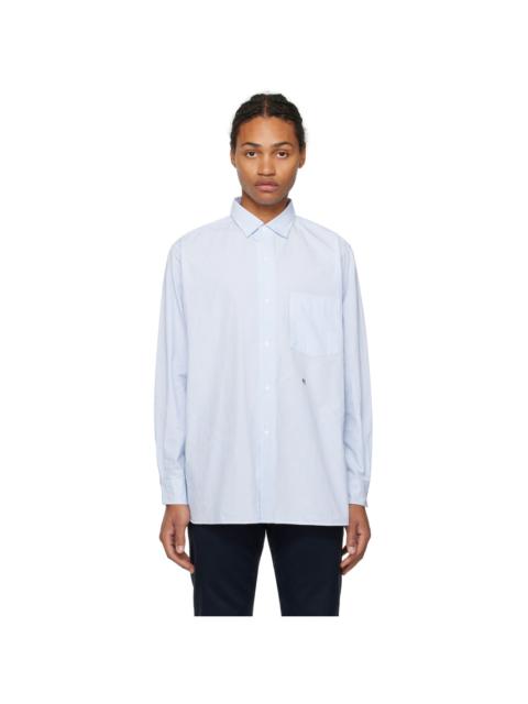 Nanamica White & Blue Wind Shirt