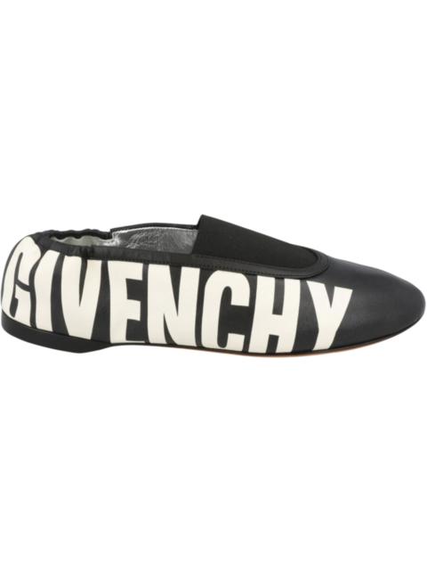 Givenchy Givenchy Logo Graphic Ballet Flats Black White (Women's)
