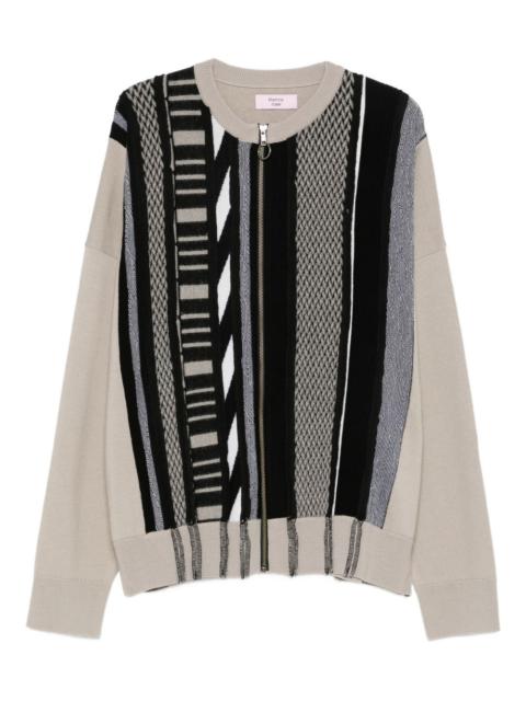 Martine Rose striped zip-up cardigan