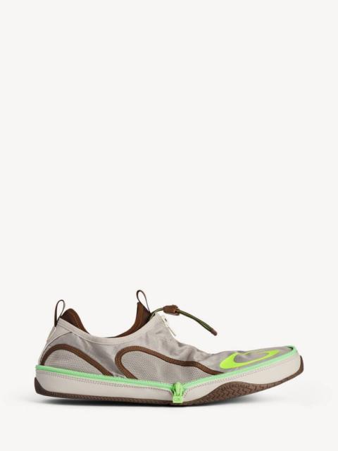 BALENCIAGA Men's Pocket Sneaker in Beige/neon Green