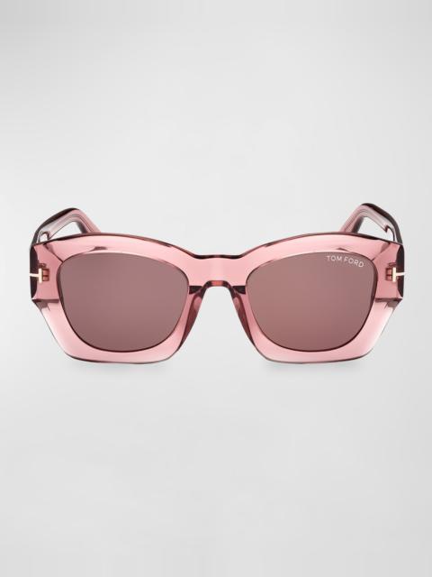 TOM FORD Guilliana Acetate Geometric Sunglasses
