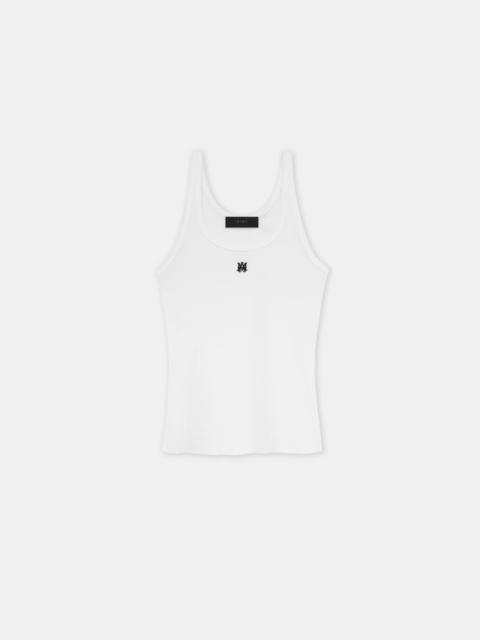 MA EMBROIDERED RIBBED TANK