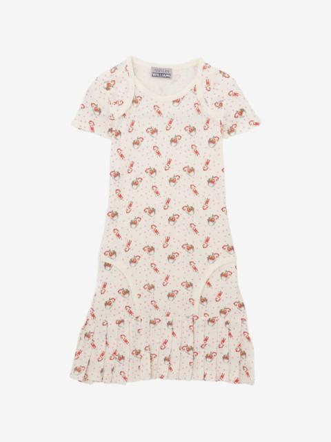 ASHLEY WILLIAMS graphic-print pleated dress